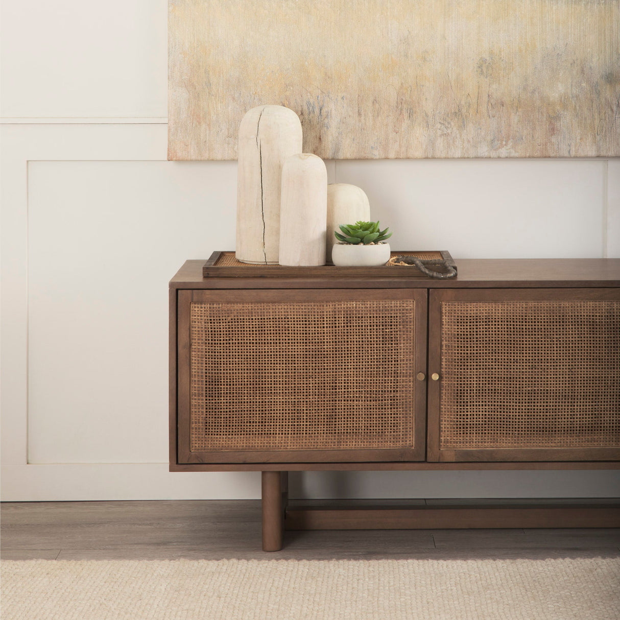Knox Tall White-Wash Wood Decorative Object by Mercana at Eve Furniture