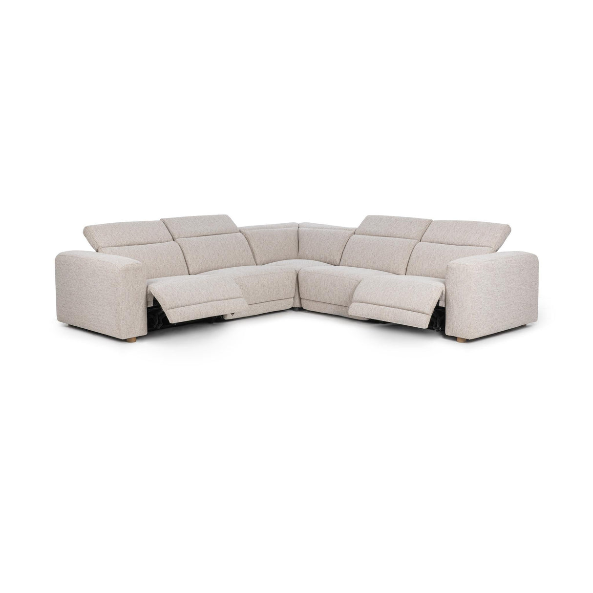 Knoxville Gray 5pc Power Recliner Sectional by Classic Home at Eve Furniture