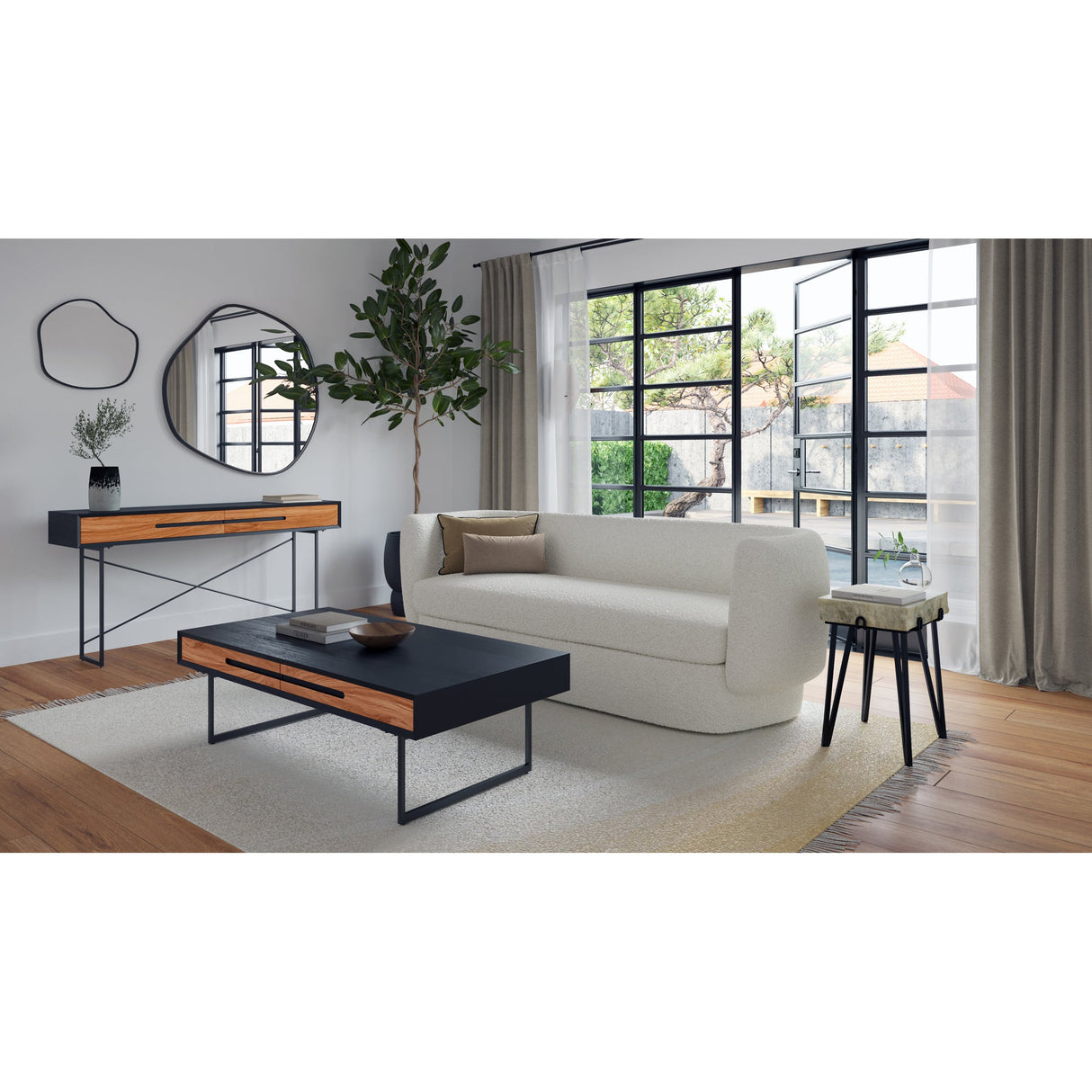 Koba Maya White Sofa by Moe's Home at Eve Furniture