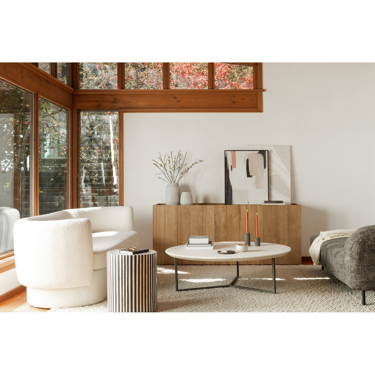 Koba Maya White Sofa by Moe's Home at Eve Furniture