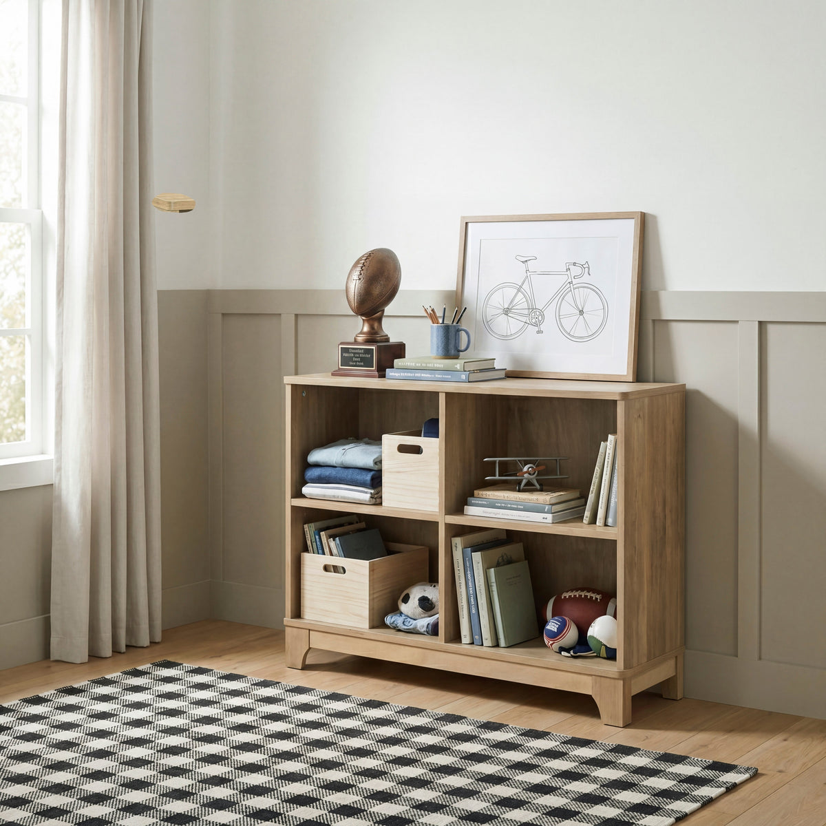Koda Natural/Plum Twin/Twin Bunk Bed by Homelegance at Eve Furniture