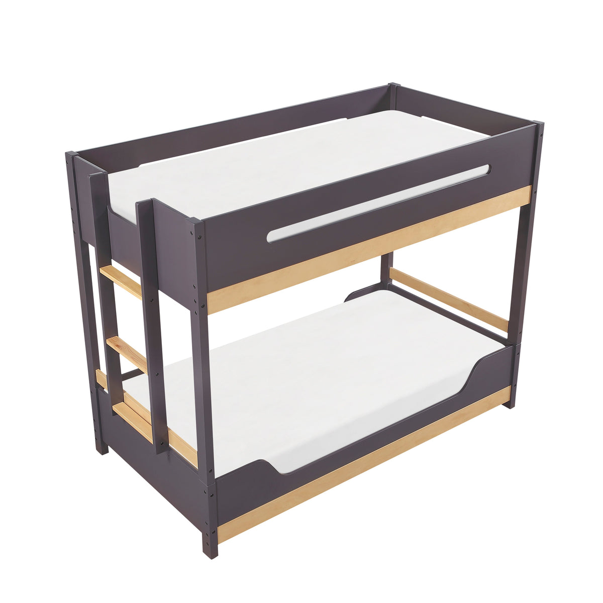 Koda Natural/Plum Twin/Twin Bunk Bed by Homelegance at Eve Furniture