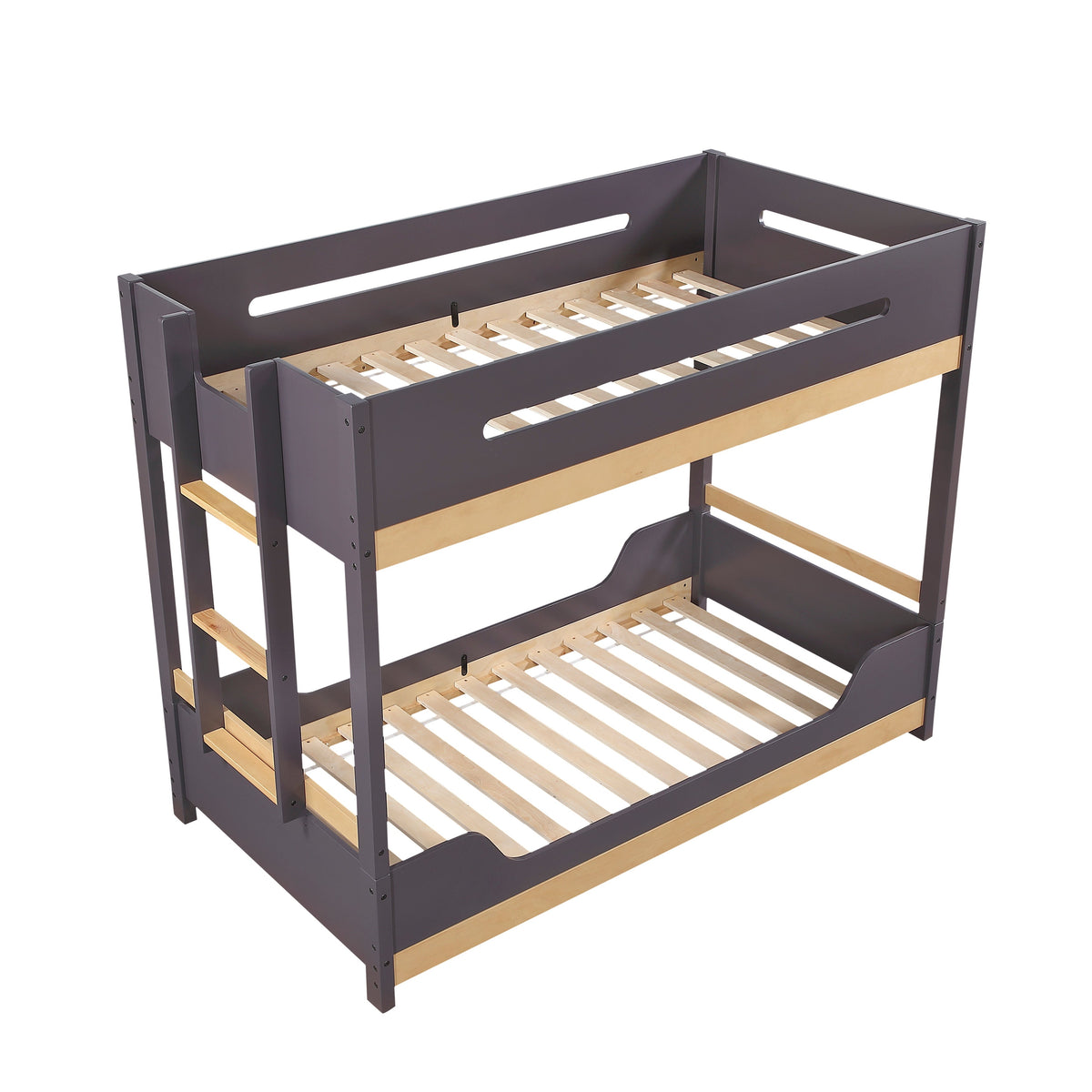 Koda Natural/Plum Twin/Twin Bunk Bed by Homelegance at Eve Furniture