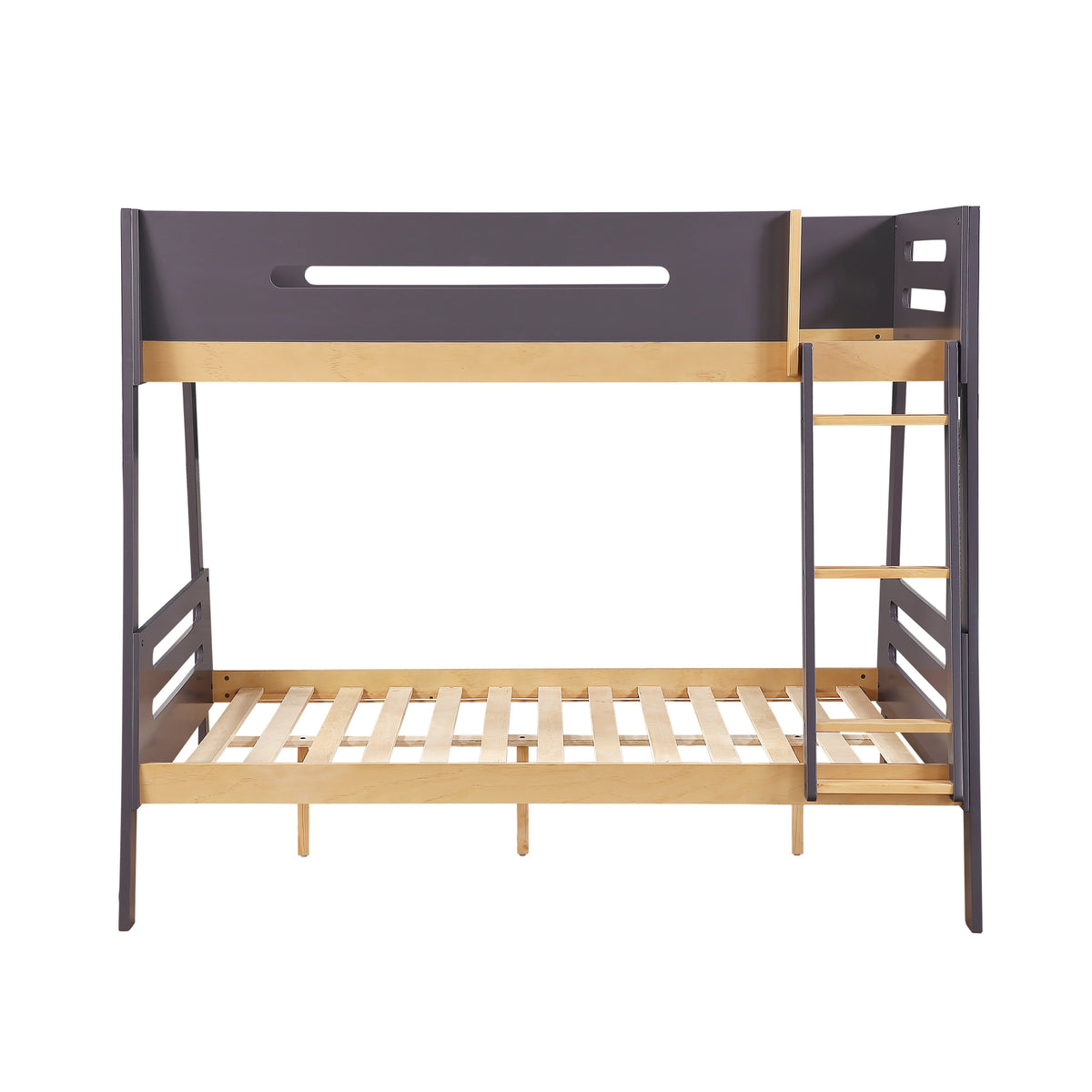 Koda Plum/Natural Twin/Full Bunk Bed by Homelegance at Eve Furniture