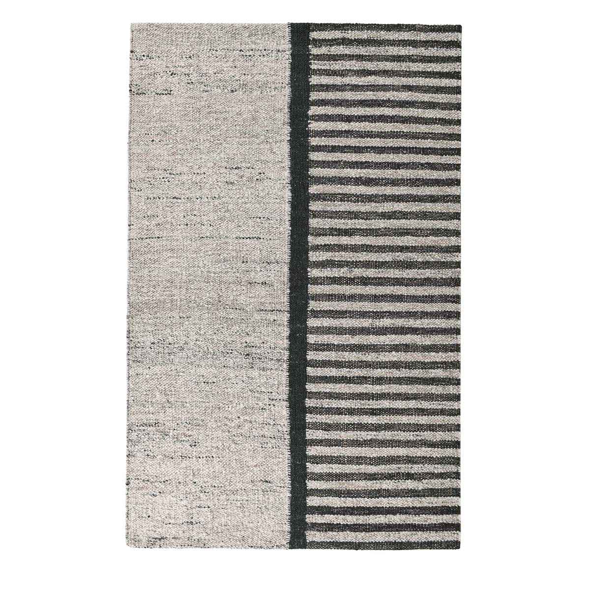 Kofu Stripe Natural/Black Rug by Classic Home at Eve Furniture