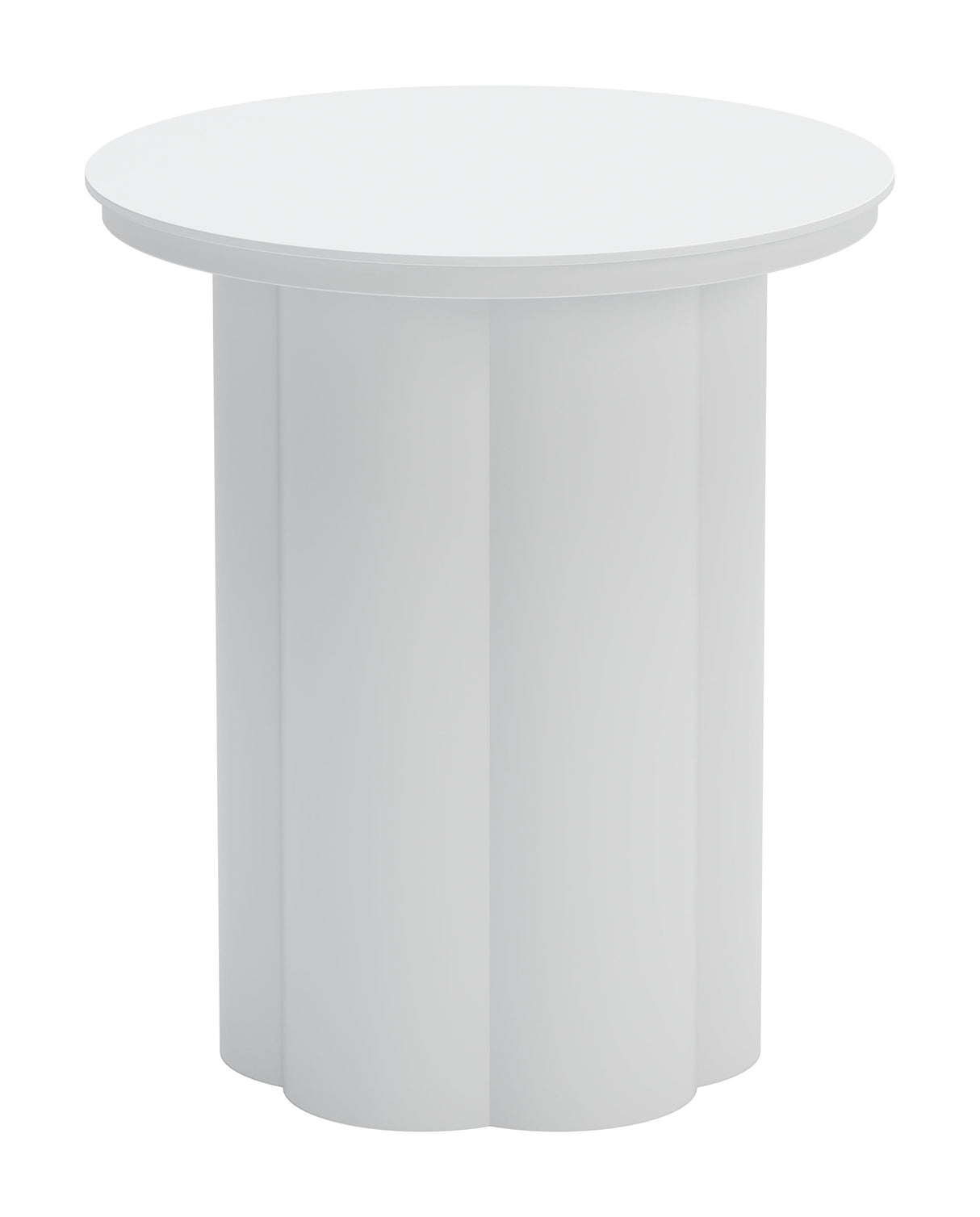 Kogur White Outdoor Side Table by Zuomod at Eve Furniture
