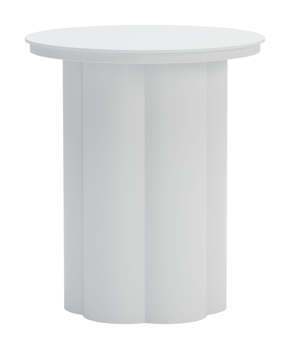 Kogur White Outdoor Side Table by Zuomod at Eve Furniture