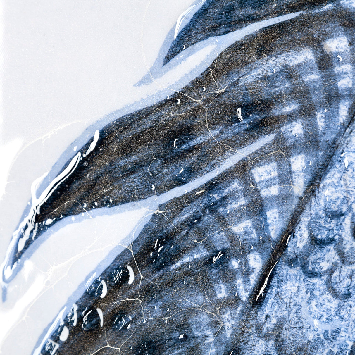 Koi Fish Blue I by Mercana Studio a Hand Embellished Textured Canvas by Mercana at Eve Furniture
