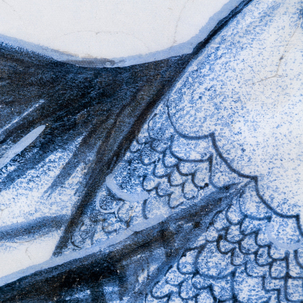 Koi Fish Blue I by Mercana Studio a Hand Embellished Textured Canvas by Mercana at Eve Furniture