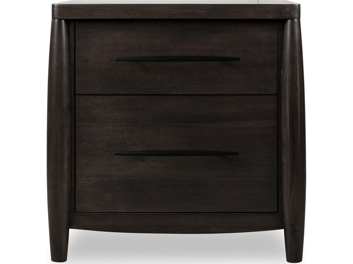Koko Minx Two Drawer Nightstand with Cord Management by Modus Furniture at Eve Furniture