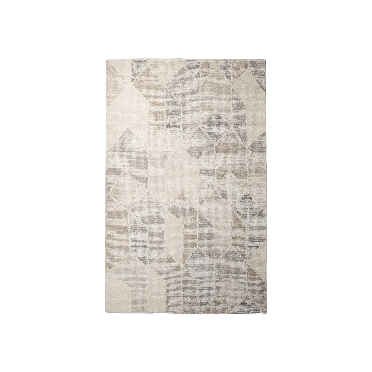 Kolt 8x10 Neutral Geometric Patterned Wool Area Rug by Mercana at Eve Furniture