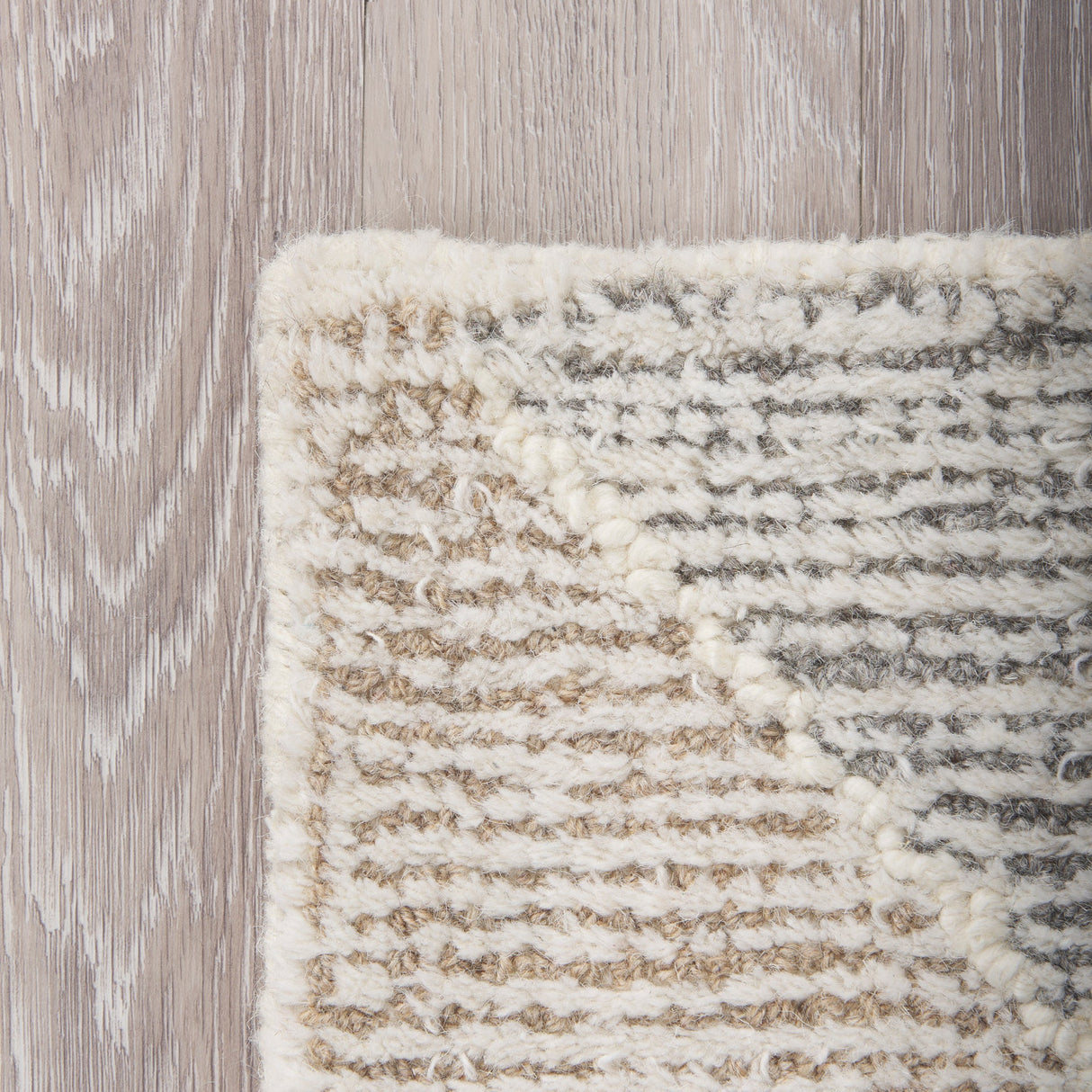 Kolt Neutral Geometric Patterned Wool Area Rug by Mercana at Eve Furniture