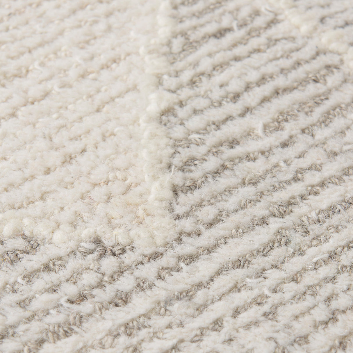 Kolt Neutral Geometric Patterned Wool Area Rug by Mercana at Eve Furniture