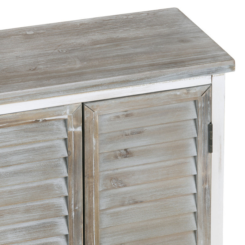 Kona Beach White/Brown Six-Door Sideboard by Crestview at Eve Furniture