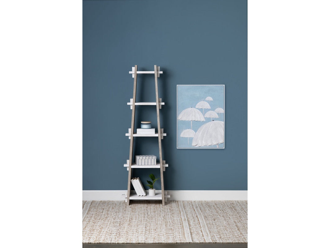 Kona Beach White/Tan Etagere by Crestview at Eve Furniture