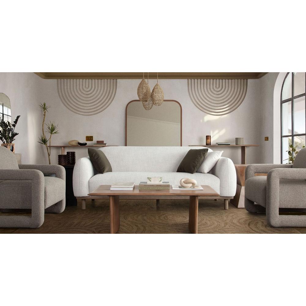 Kona Mink Fabric Open Arm Accent Chair by Diamond Sofa at Eve Furniture