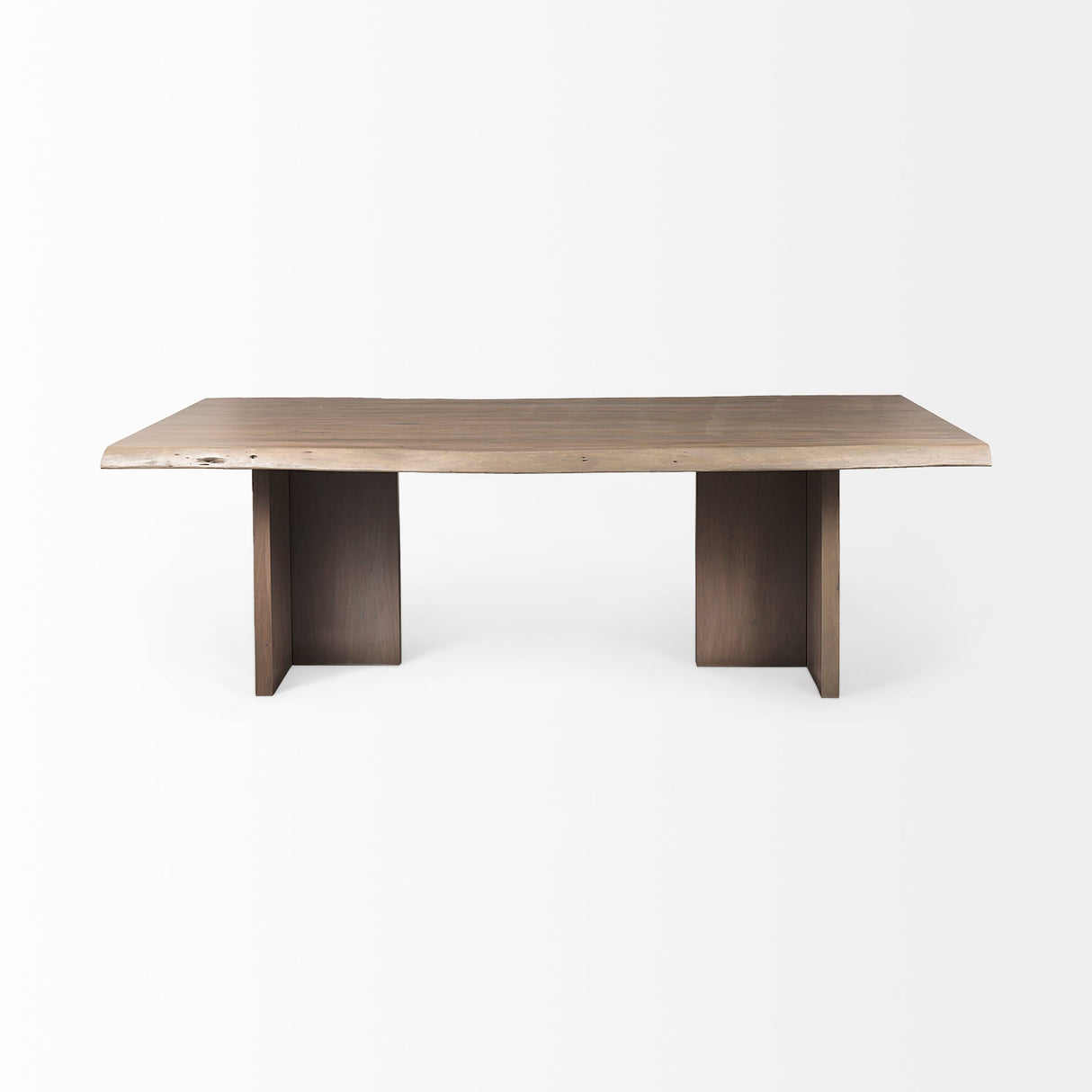 Konstantin Medium Brown Wood W/ Live Edge Rectangular Dining Table by Mercana at Eve Furniture