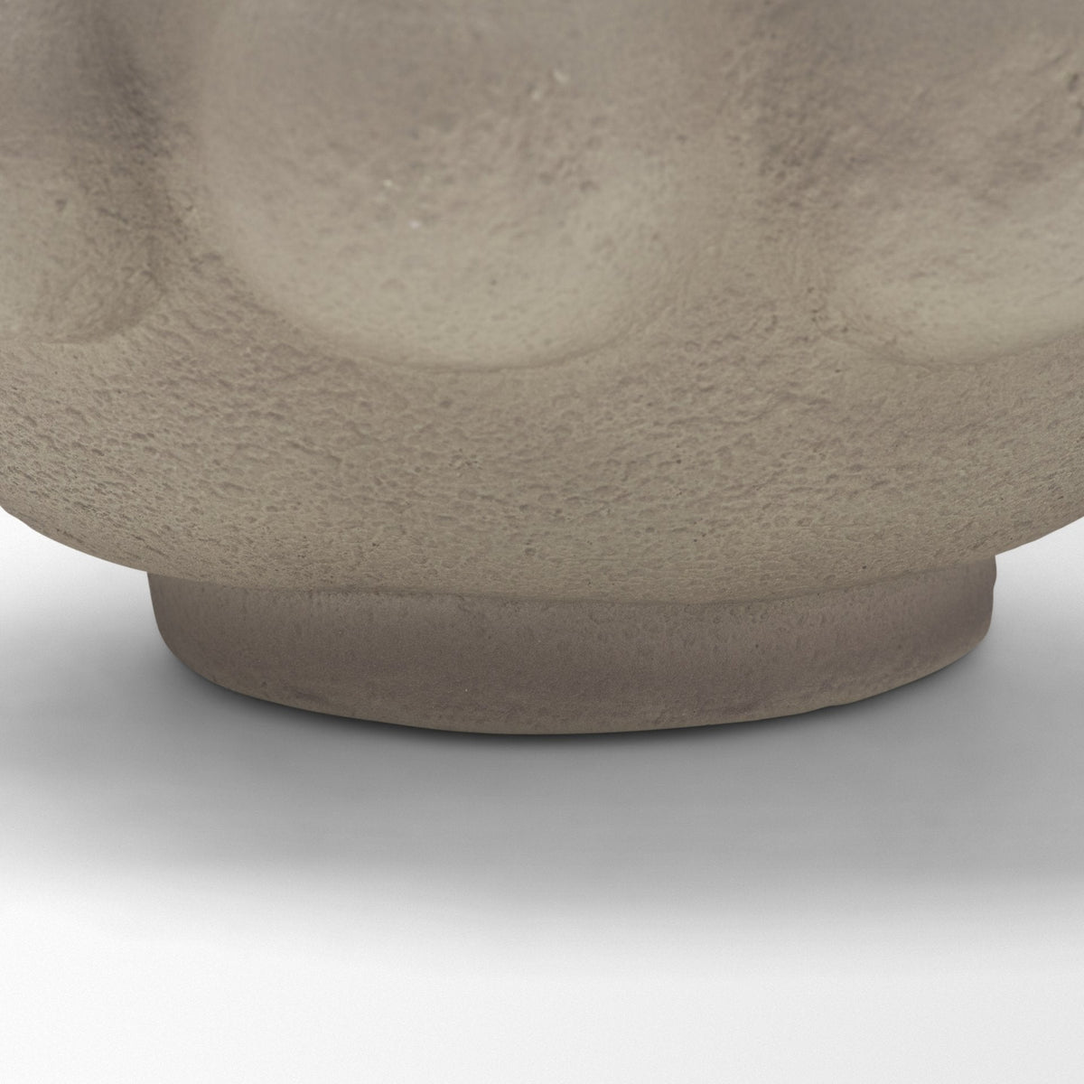 Konya Small Earthen Gray-Brown Dotted Paper Mache Centerpiece Bowl by Mercana at Eve Furniture