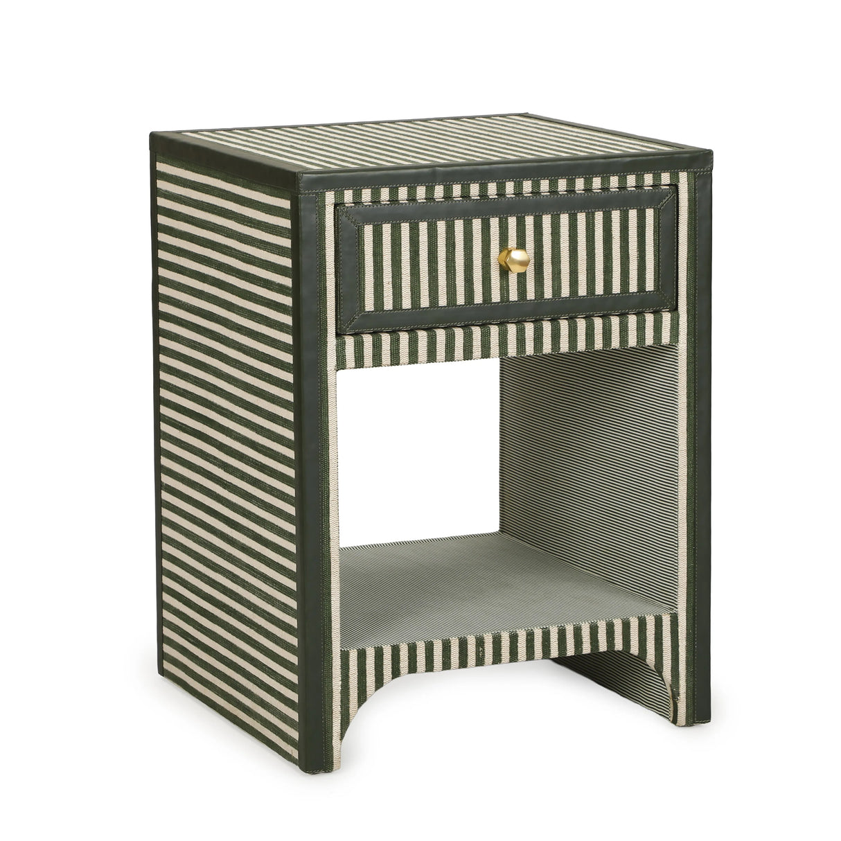 Kora 18" Cotton Jute 1-Drawer Designer Nightstand by TOV Furniture at Eve Furniture