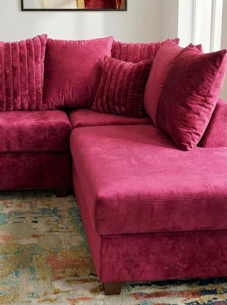 Kora Fuchsia 2-Piece Right Arm Facing (RAF) Sectional by New Era Innovations at Eve Furniture