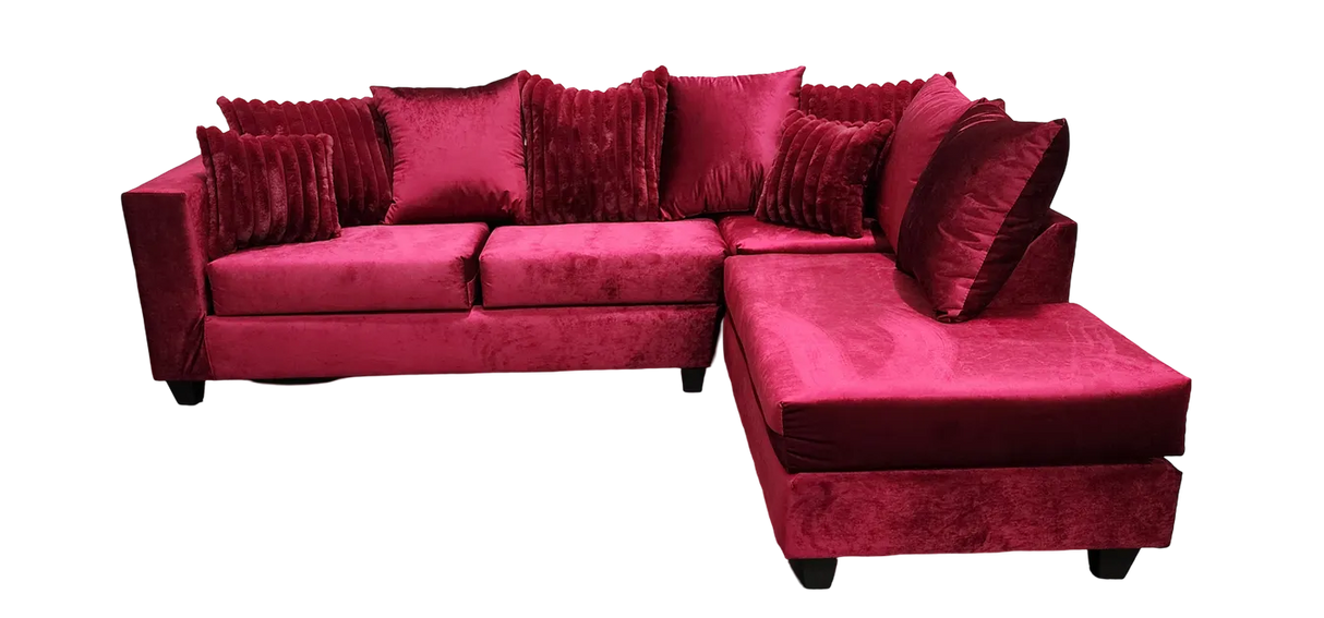 Kora Fuchsia 2-Piece Right Arm Facing (RAF) Sectional by New Era Innovations at Eve Furniture