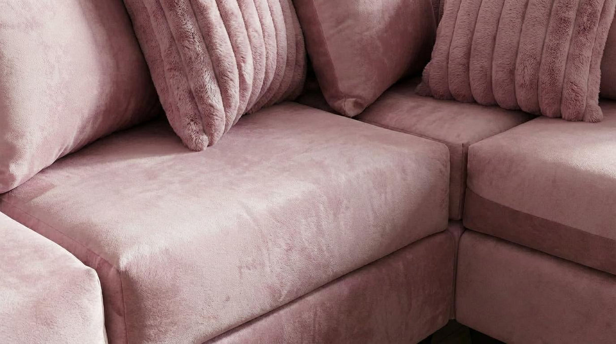 Kora Pink 2-Piece Right Arm Facing (RAF) Sectional by New Era Innovations at Eve Furniture