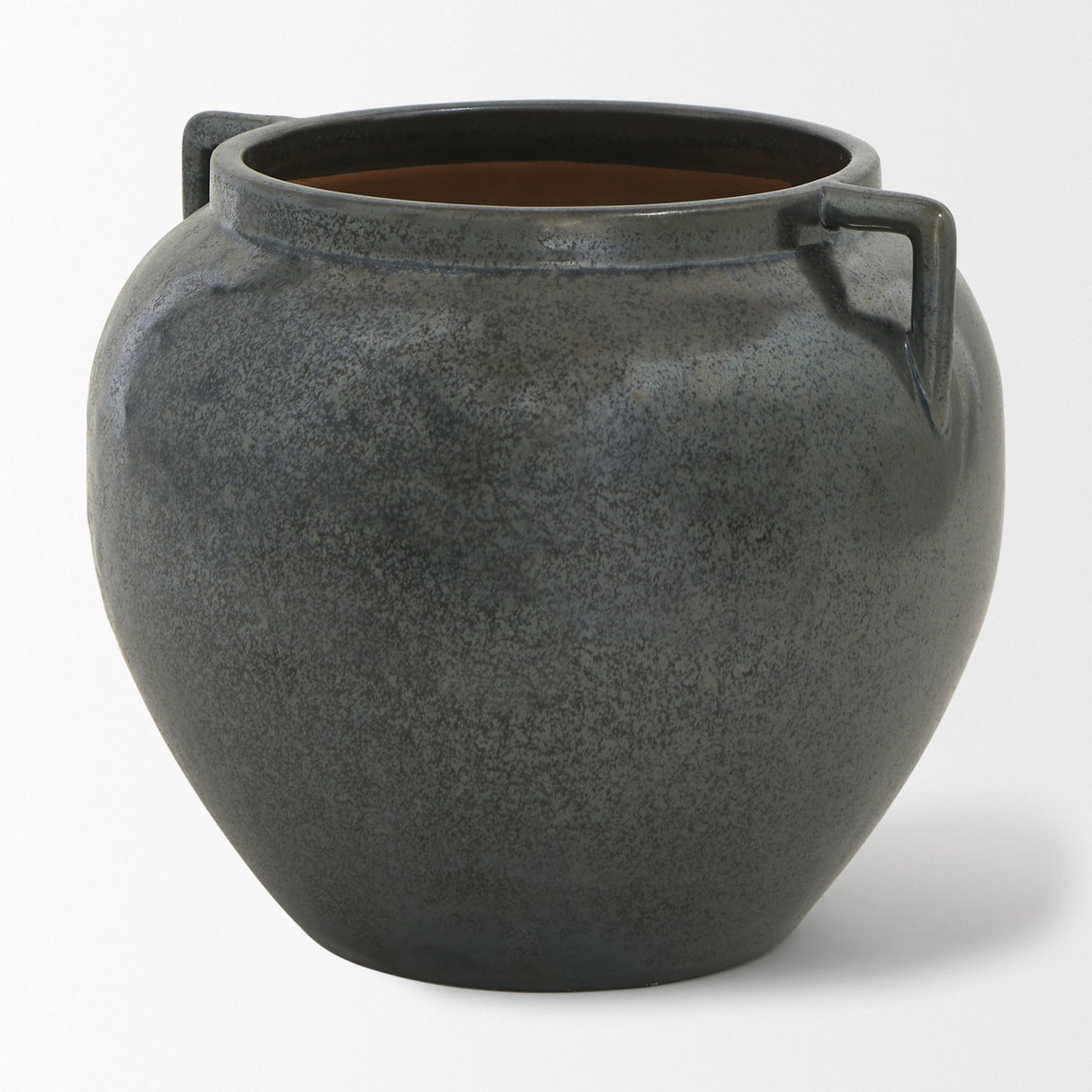 Kora Short Dark Metallic Double Ear Vase by Mercana at Eve Furniture