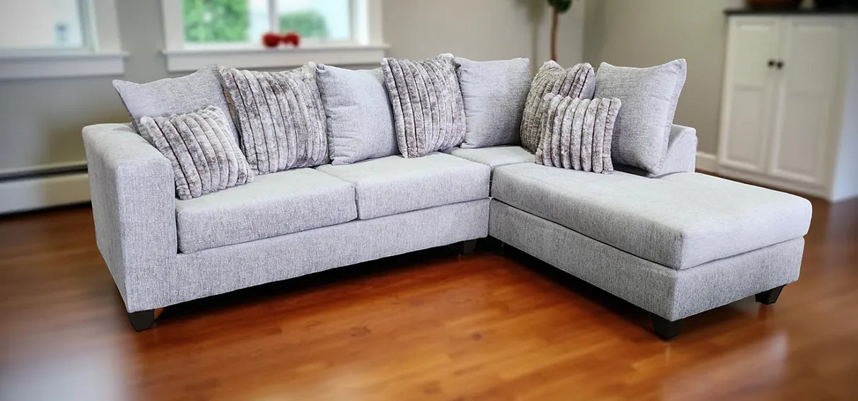 Kora Smoke 2-Piece Right Arm Facing (RAF) Sectional by New Era Innovations at Eve Furniture