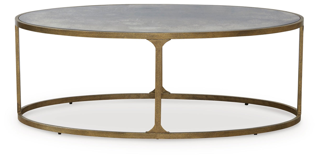 Korajane Antique Gold Coffee Table by Ashley at Eve Furniture
