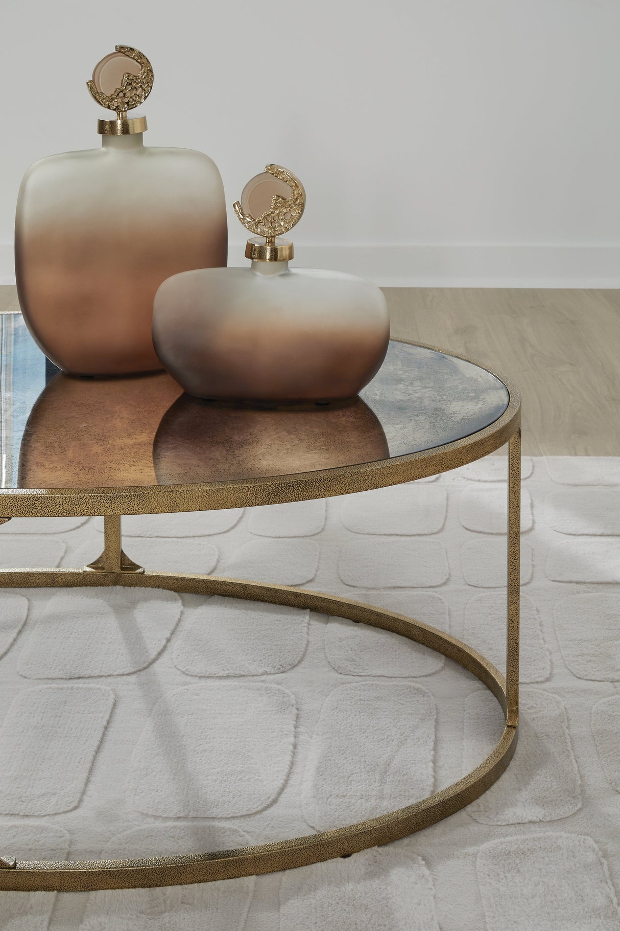 Korajane Antique Gold Coffee Table by Ashley at Eve Furniture