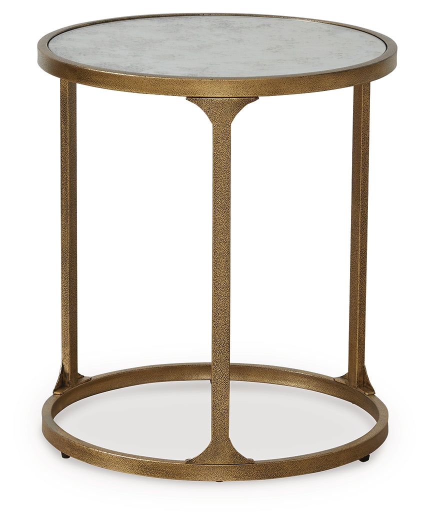 Korajane Antique Gold End Table by Ashley at Eve Furniture