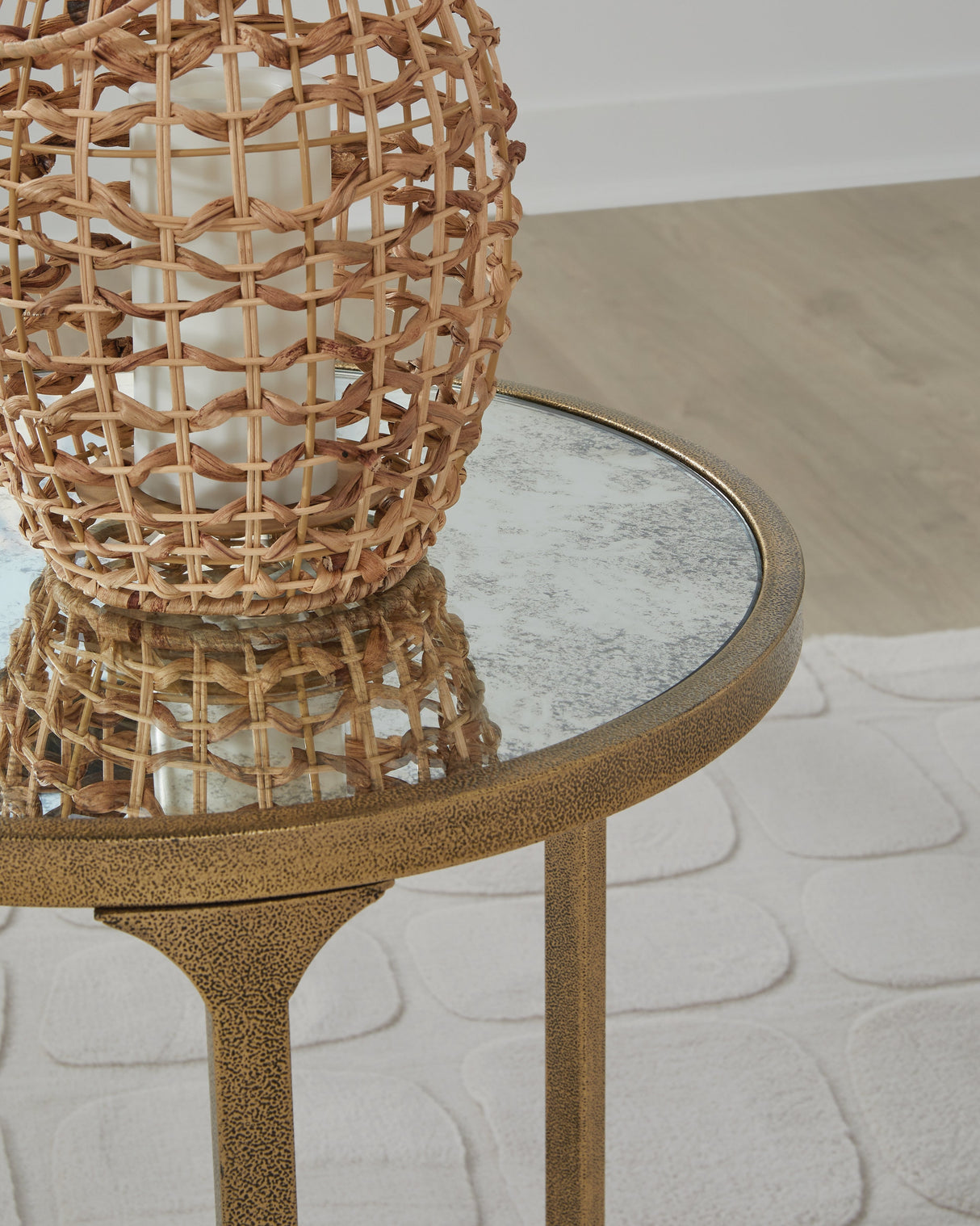Korajane Antique Gold End Table by Ashley at Eve Furniture