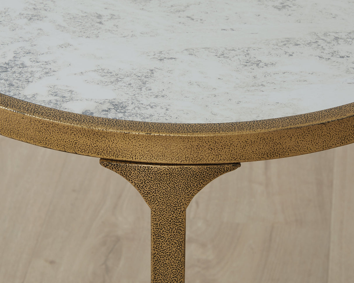 Korajane Antique Gold End Table by Ashley at Eve Furniture
