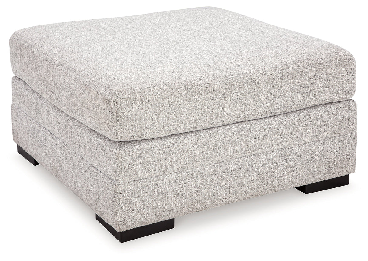 Koralynn Stone 3-Piece LAF Sectional with Ottoman by Ashley at Eve Furniture