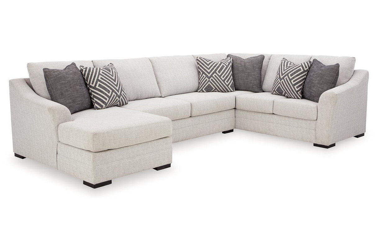 Koralynn Stone 3-Piece Left Arm Facing Chaise Sectional by Ashley at Eve Furniture