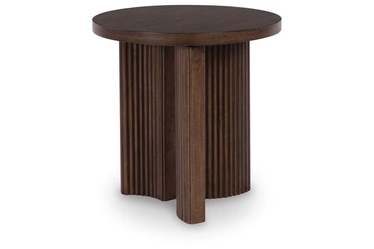 Korestone Coffee Table and 2 End Tables by Ashley at Eve Furniture