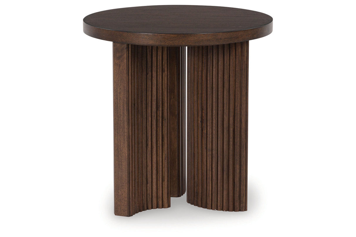 Korestone Coffee Table and 2 End Tables by Ashley at Eve Furniture