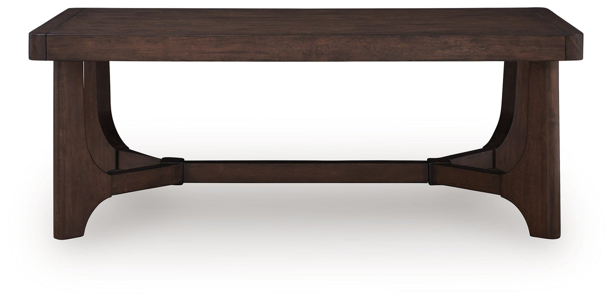 Korestone Dark Brown Coffee Table by ASHLEY FURNITURE at Eve Furniture