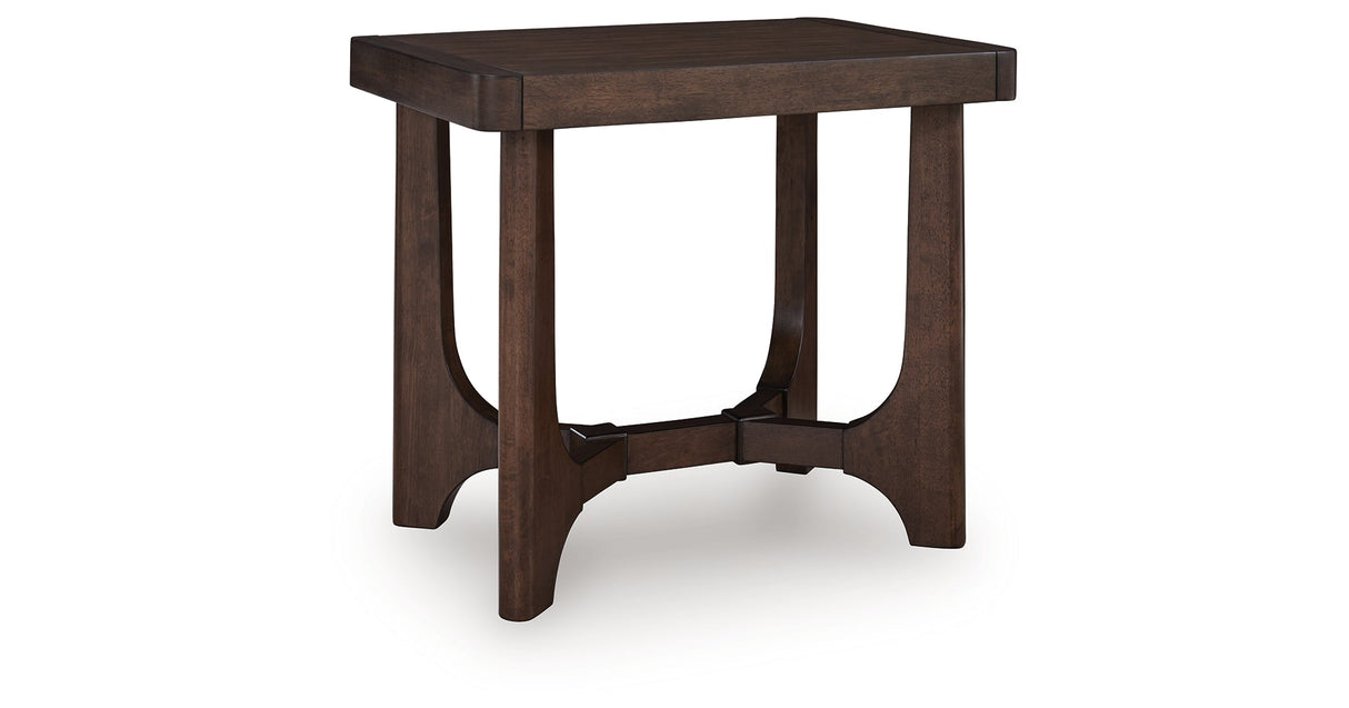 Korestone Dark Brown End Table by Ashley at Eve Furniture