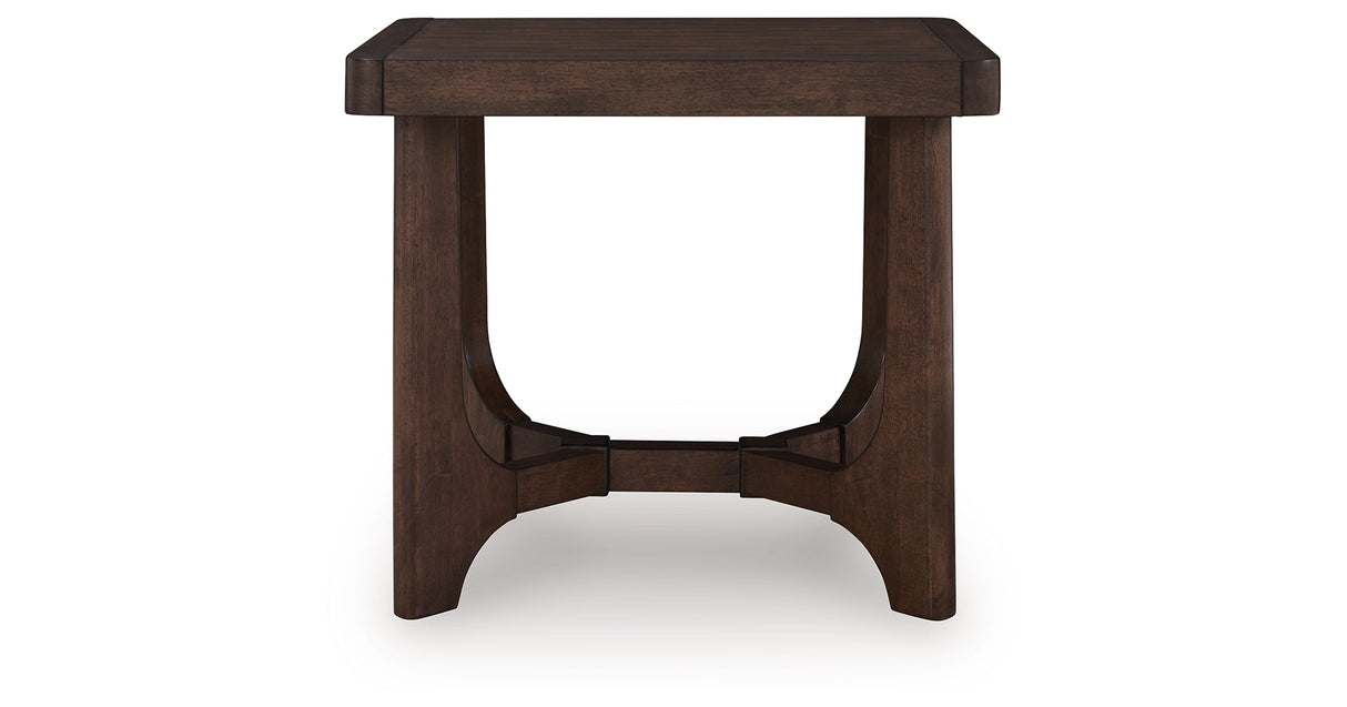 Korestone Dark Brown End Table by Ashley at Eve Furniture
