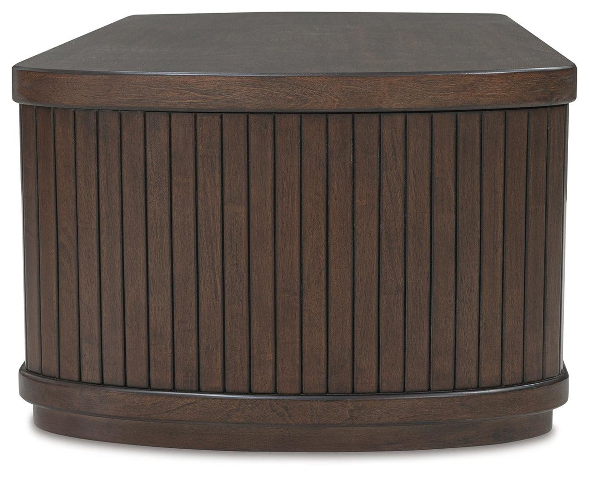 Korestone Dark Brown Lift-Top Coffee Table by Ashley at Eve Furniture