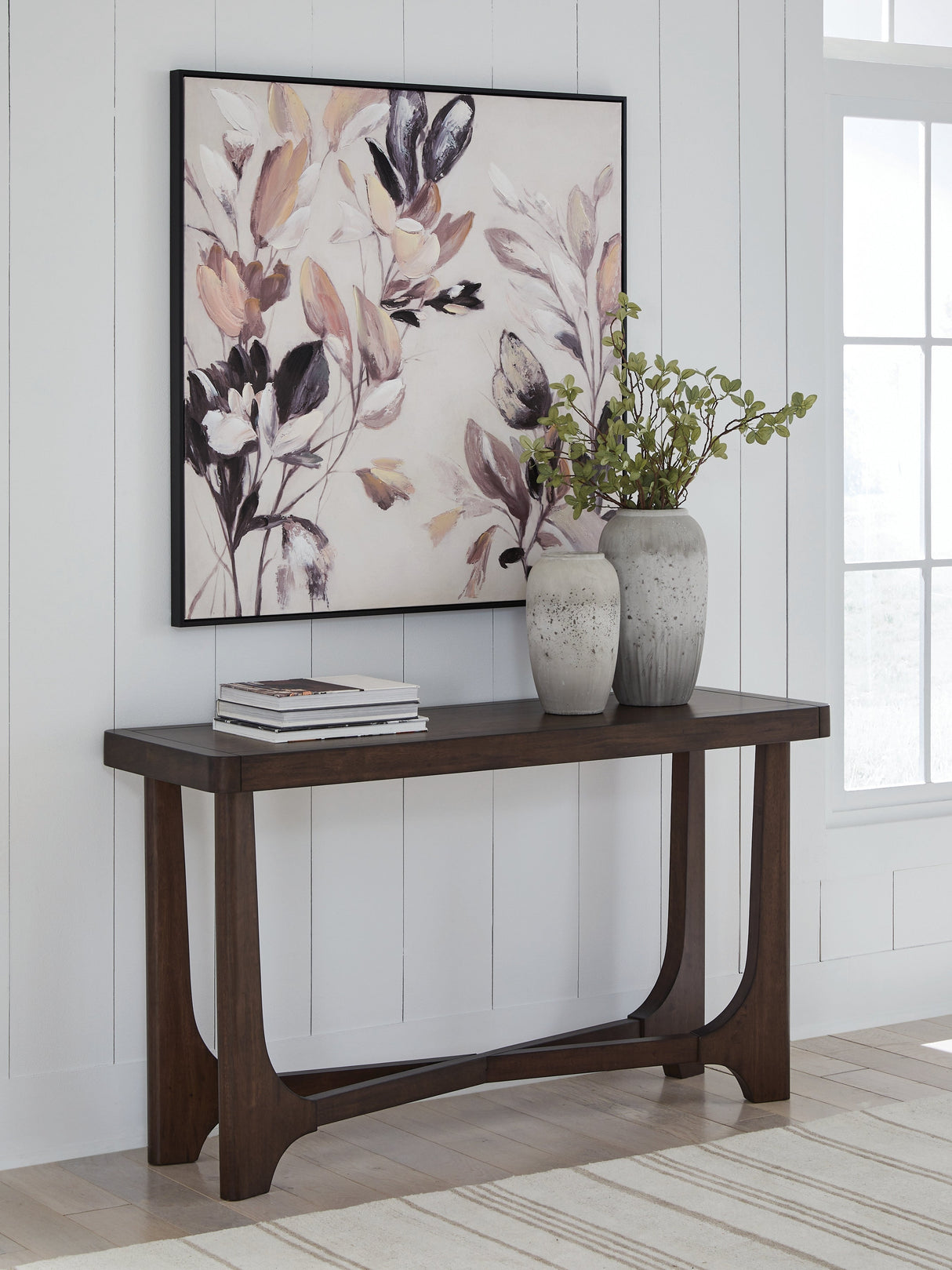 Korestone Dark Brown Sofa Table by Ashley at Eve Furniture