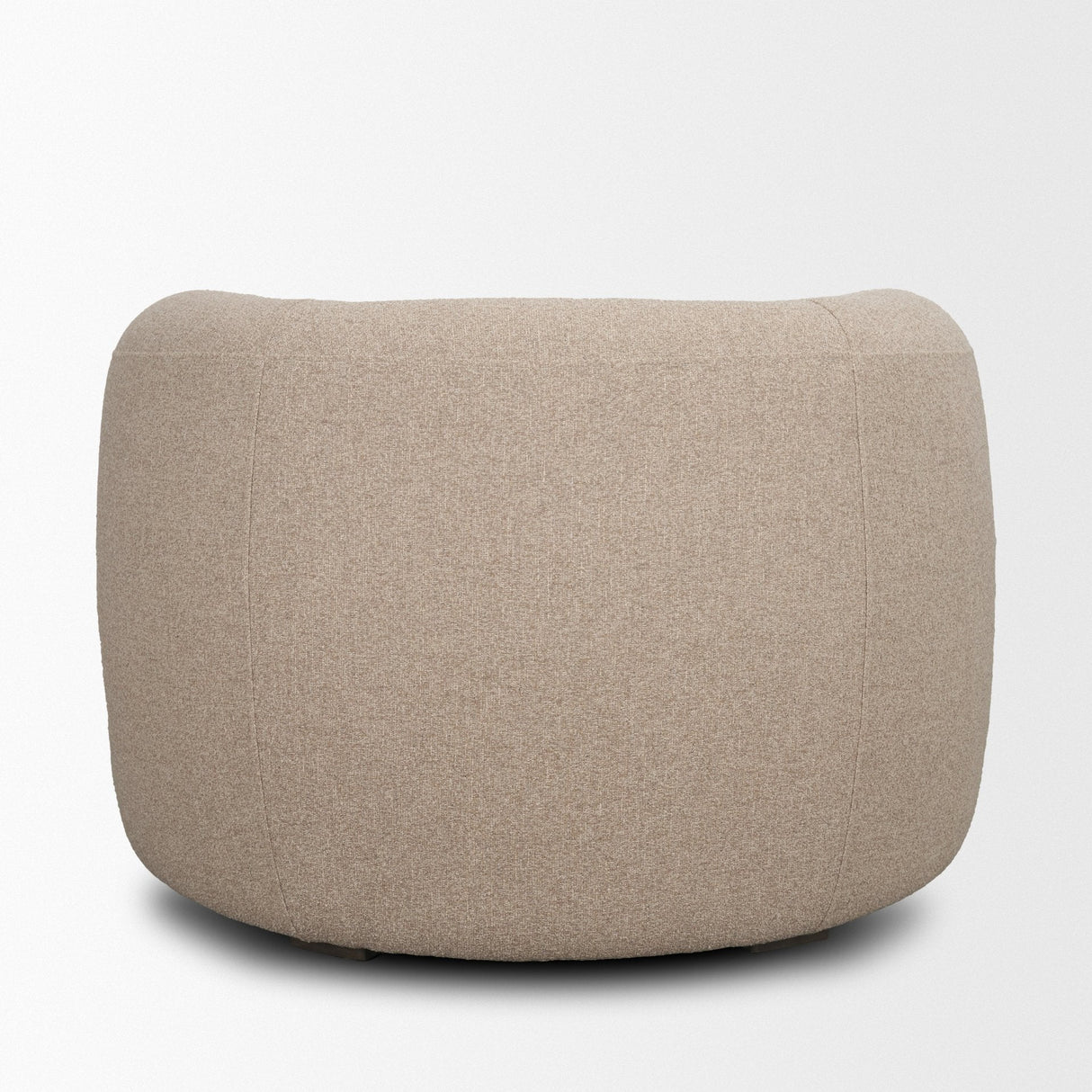 Kornelia Textured Mushroom Fabric Barrel Accent Chair by Mercana at Eve Furniture