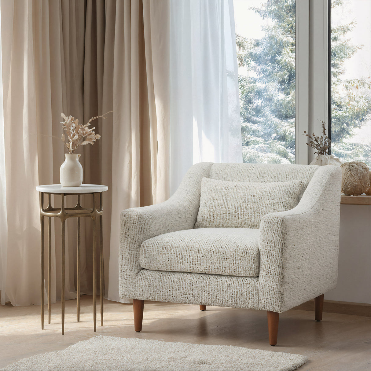 Koseli Pewter Gray Armchair by Zuomod at Eve Furniture