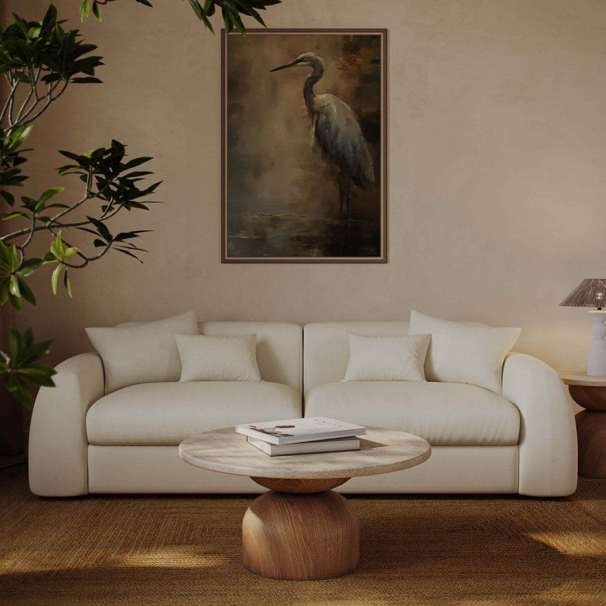 Kourtney Cream Faux Mohair 100" Sofa by TOV Furniture at Eve Furniture