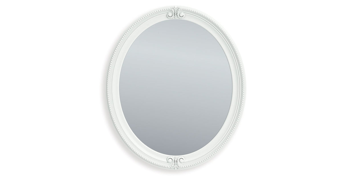 Kozlani White Bedroom Mirror (Mirror Only) by ASHLEY FURNITURE at Eve Furniture