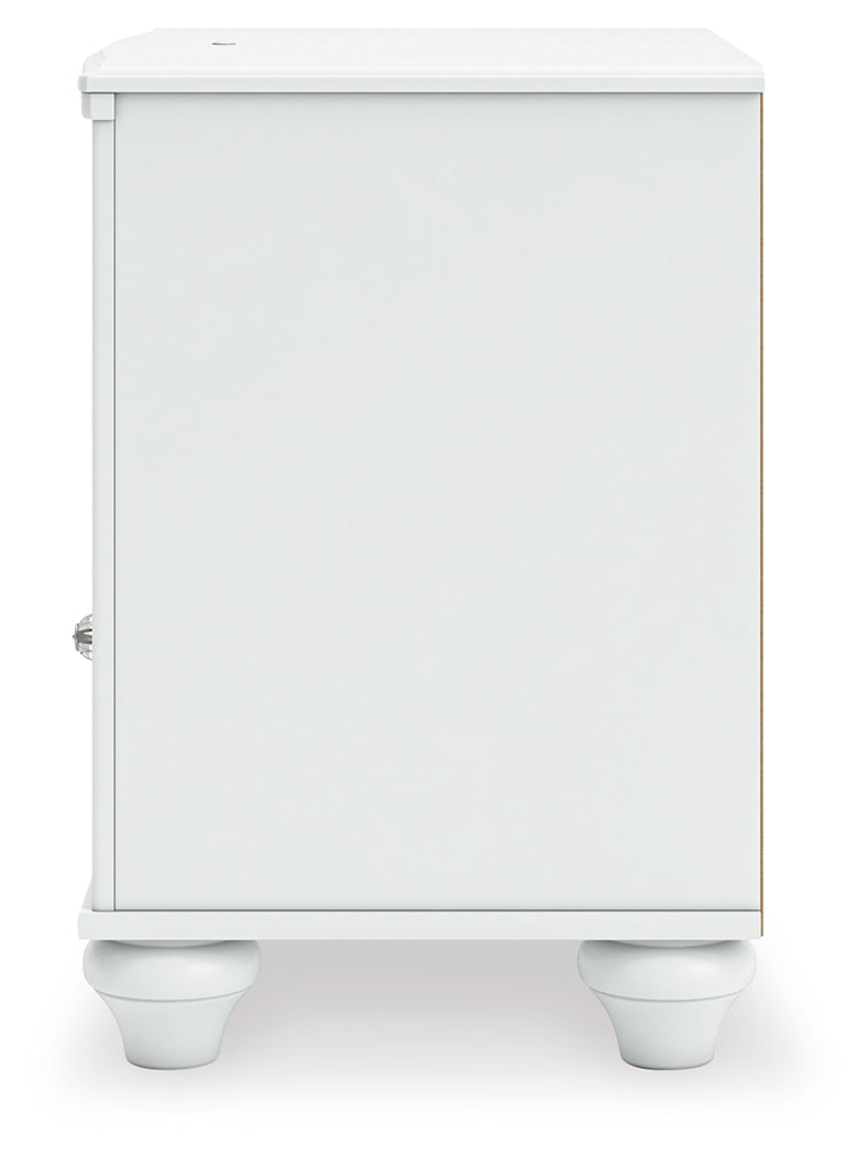 Kozlani White Nightstand by ASHLEY FURNITURE at Eve Furniture