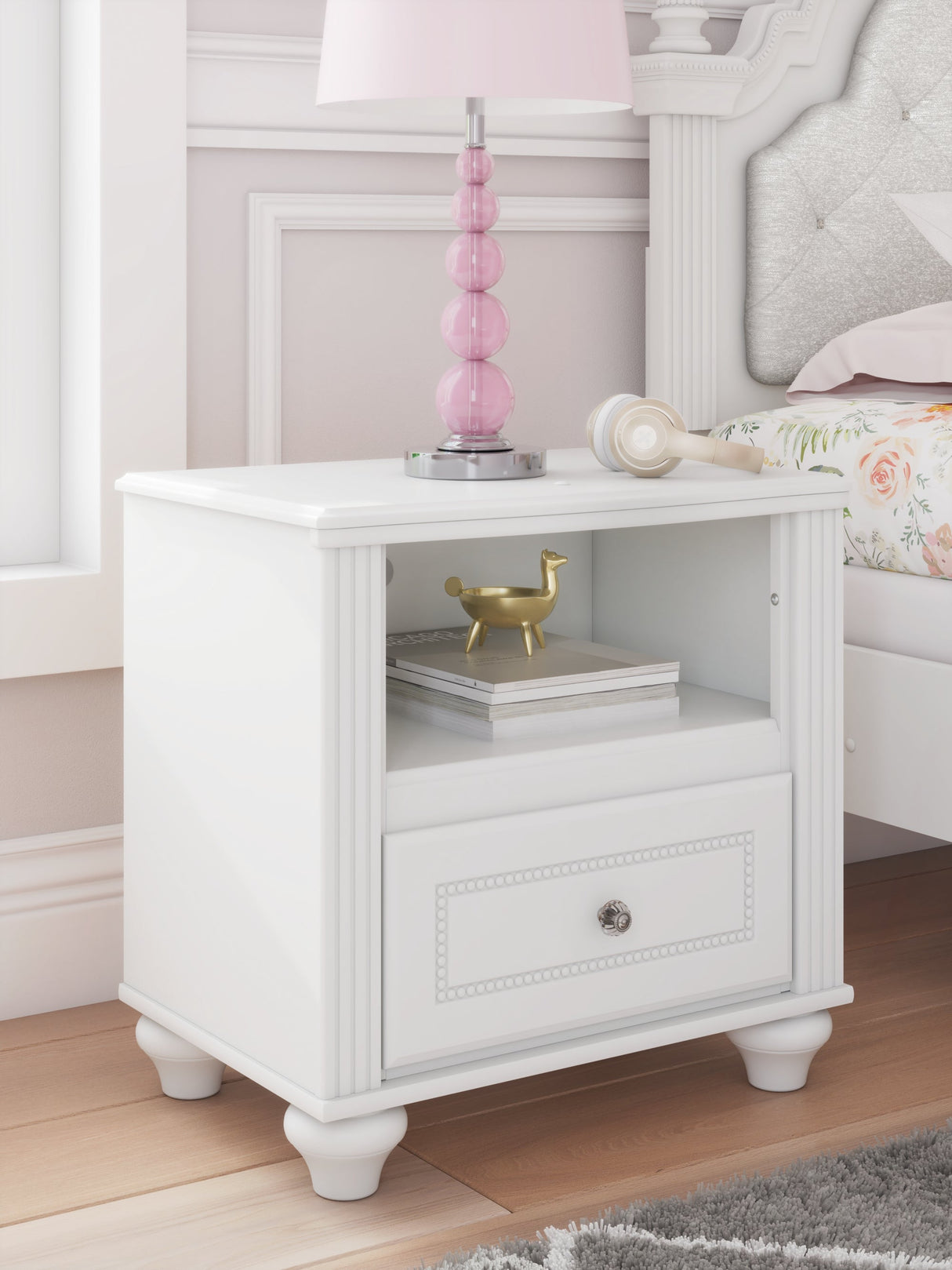 Kozlani White Nightstand by ASHLEY FURNITURE at Eve Furniture