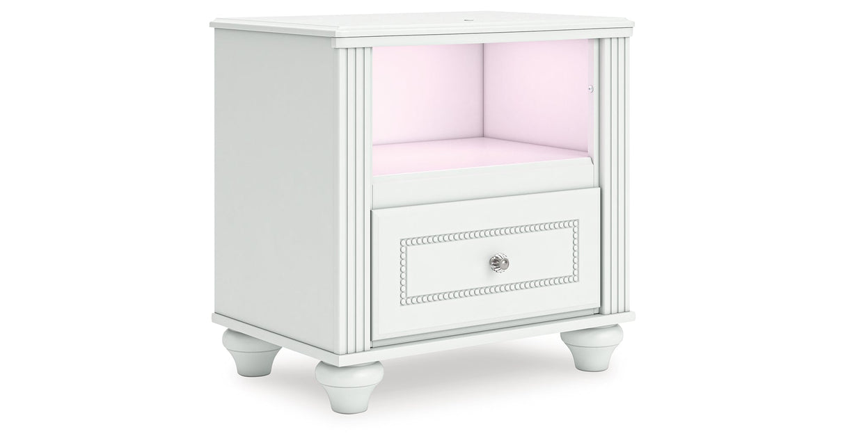 Kozlani White Nightstand by ASHLEY FURNITURE at Eve Furniture