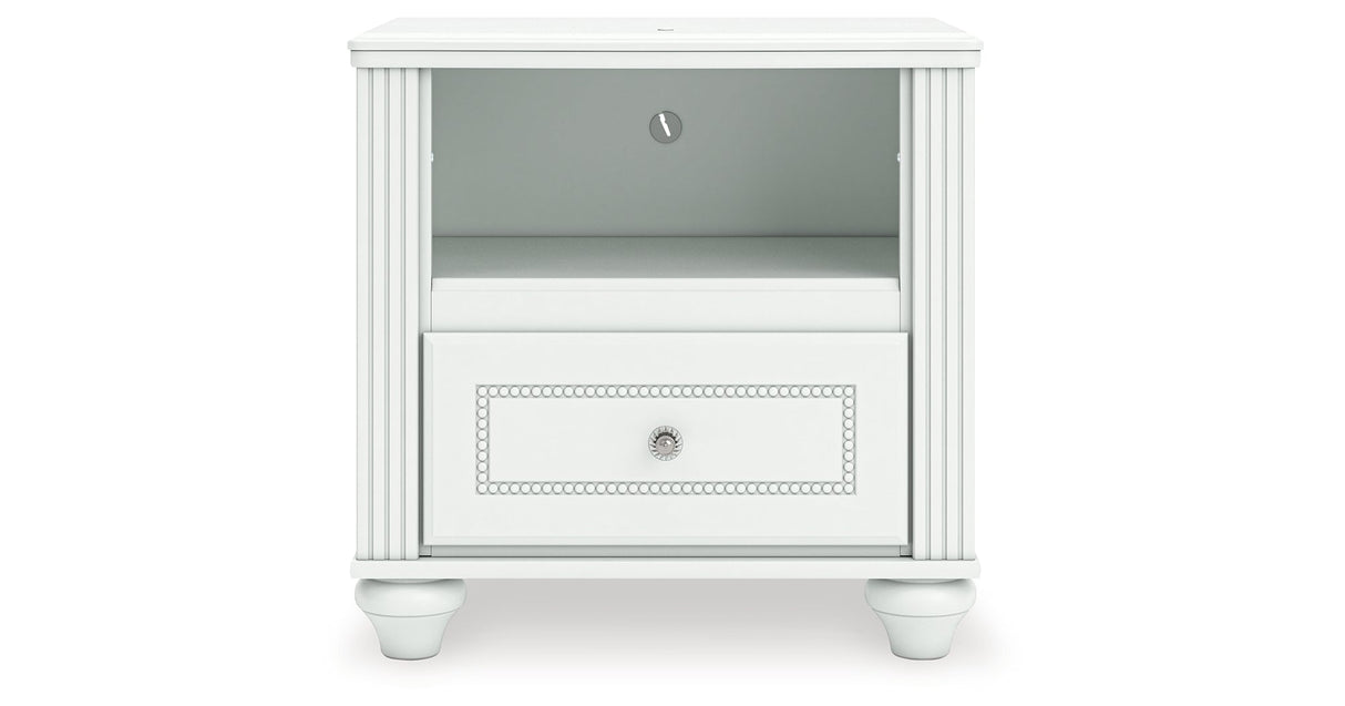 Kozlani White Nightstand by ASHLEY FURNITURE at Eve Furniture